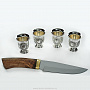 Шкатулка с ножом и рюмками, фотография 1. Интернет-магазин ЛАВКА ПОДАРКОВ