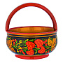 Конфетница-корзинка "Ягоды". Хохлома, фотография 4. Интернет-магазин ЛАВКА ПОДАРКОВ