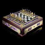 0055414/ТЛ Шахматный ларец (чароит) 55*55см 