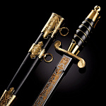 0064607/3552 Златоуст КОРТИК МОРСКОЙ (лак,клинок-золото) KRM-3552