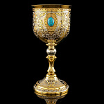 0070485 Златоуст КУБОК , бирюза высота 20,5 см