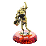 0045783/838 Сувенир Кот с саксофоном  Сувенир (коньячный)