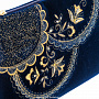 Косметичка бархатная. Темно-синяя с золотой вышивкой, фотография 5. Интернет-магазин ЛАВКА ПОДАРКОВ