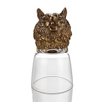 0065272 Сувенир СТОПКА-ПЕРЕВЕРТЫШ "ТИГР БЕНГАЛЬСКИЙ" (стекло, металл)