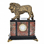 Часы настольные "Лев". Змеевик, мрамор, фотография 3. Интернет-магазин ЛАВКА ПОДАРКОВ