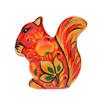 0042507 Хохлома Скульптура "БЕЛОЧКА" 5*6см фарфор