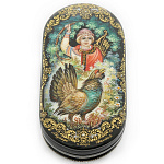 22315 Лаковая миниатюра Шкатулка "Глухарь" (АР Иванова) 12*6см (1262)