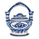 Сахарница "Январь". Гжель