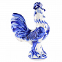 Статуэтка "Петух"  Гжель, фотография 2. Интернет-магазин ЛАВКА ПОДАРКОВ