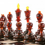 Шахматный деревянный ларец с янтарными фигурами, фотография 7. Интернет-магазин ЛАВКА ПОДАРКОВ