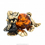 Статуэтка с янтарем "Лягушка в кувшинках", фотография 3. Интернет-магазин ЛАВКА ПОДАРКОВ