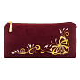 Очечник бархатный с вышивкой "Подарок". Бордовый, фотография 2. Интернет-магазин ЛАВКА ПОДАРКОВ