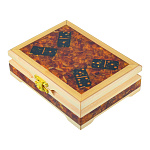 0080377 ДОМИНО янтарное "Классические" 20*14*6 (светлая крышка)