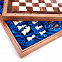 Шахматы деревянные с полем и фигурами из мрамора "Американские" 43х43 см, фотография 8. Интернет-магазин ЛАВКА ПОДАРКОВ