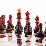 Шахматы деревянные с янтарными фигурами 37х37 см, фотография 2. Интернет-магазин ЛАВКА ПОДАРКОВ