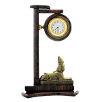 0054610/15*23*12см  Обсидиан Часы "Сфинкс и время" 