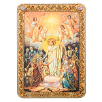 Икона из мореного дуба "Воскресение Христово" 21х29 см