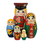 Матрешка "Россия" 5 мест