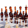 Шахматы деревянные с янтарными фигурами 48х48 см, фотография 2. Интернет-магазин ЛАВКА ПОДАРКОВ