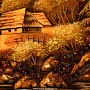 Янтарная картина "Домик у ручья" 60х80 см, фотография 3. Интернет-магазин ЛАВКА ПОДАРКОВ