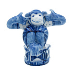  Гжель Скульптура "Обезьяна Ничего не слышу" Авт. Бидак В. и Н