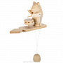 Богородская деревянная игрушка "Медведь барабанщик", фотография 3. Интернет-магазин ЛАВКА ПОДАРКОВ