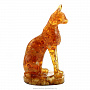 Скульптура из янтаря "Кошка Бастет", фотография 1. Интернет-магазин ЛАВКА ПОДАРКОВ