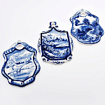  Гжель ДОСКА разделочная СЫРНАЯ "Русские берега" 