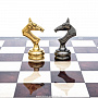 Современные подарочные шахматы с металлическими фигурами 48х48 см , фотография 6. Интернет-магазин ЛАВКА ПОДАРКОВ