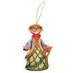  Фарфор КОЛОКОЛЬЧИК "ЛИСА АЛИСА" 14см  (0082)