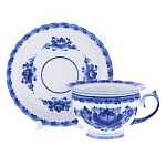 0073150 Гжель ЧАЙНАЯ ПАРА "ПОДАРОЧНАЯ" В КОБ (наш комплект)