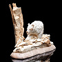 Скульптура из кости мамонта "Медведь на рыбалке", фотография 2. Интернет-магазин ЛАВКА ПОДАРКОВ