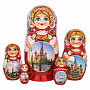Матрешка "Храм Василия Блаженного" 5 мест, фотография 3. Интернет-магазин ЛАВКА ПОДАРКОВ