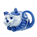 0073528/КОБАЛЬТ ЧАЙНИК КОТ БОЛЬШОЙ коллекционный