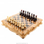 Шахматы из карельской березы с фигурами из янтаря, фотография 1. Интернет-магазин ЛАВКА ПОДАРКОВ
