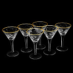 0041025/10766-7110 Набор рюмок д.мартини отв.зол, 140 г, 1000/1-  метелица