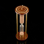 0012383/20м Обсидиан Сувенир "Часы  песочные"  6*12см