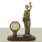 0139105/часы Бронза Скульптура "Фемида" 