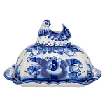  Гжель Масленка "Курочка" Авт.работа