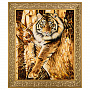 Картина янтарная "Тигр" 62 х 72 см, фотография 1. Интернет-магазин ЛАВКА ПОДАРКОВ