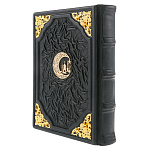 0074872 Книга "Коран" на арабском, кож. переплет,золотой срез с мешочком