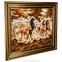 Картина янтарная "Табун лошадей" 98х78 см, фотография 2. Интернет-магазин ЛАВКА ПОДАРКОВ