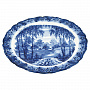 Тарелка декоративная "Летний пейзаж". Гжель, фотография 2. Интернет-магазин ЛАВКА ПОДАРКОВ