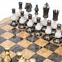 Шахматы из карельской березы с металлическими фигурами 48х48 см, фотография 1. Интернет-магазин ЛАВКА ПОДАРКОВ