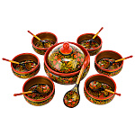 0050535- Хохлома НАБОР ДЛЯ СУПА  в ассортименте