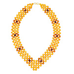 Колье из натурального янтаря