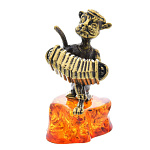 0045775/855 Сувенир Кот с гармошкой Сувенир (коньячный)