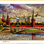 Картина перламутровая "Вид на Кремль с набережной" 45х35 см, фотография 3. Интернет-магазин ЛАВКА ПОДАРКОВ