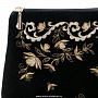 Косметичка бархатная "Нефертити". Черная с золотой вышивкой, фотография 3. Интернет-магазин ЛАВКА ПОДАРКОВ
