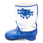   Гжель Сувенир (СТОПКА) "САПОГ" 7*7,5см